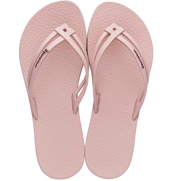 blush pink flip flops